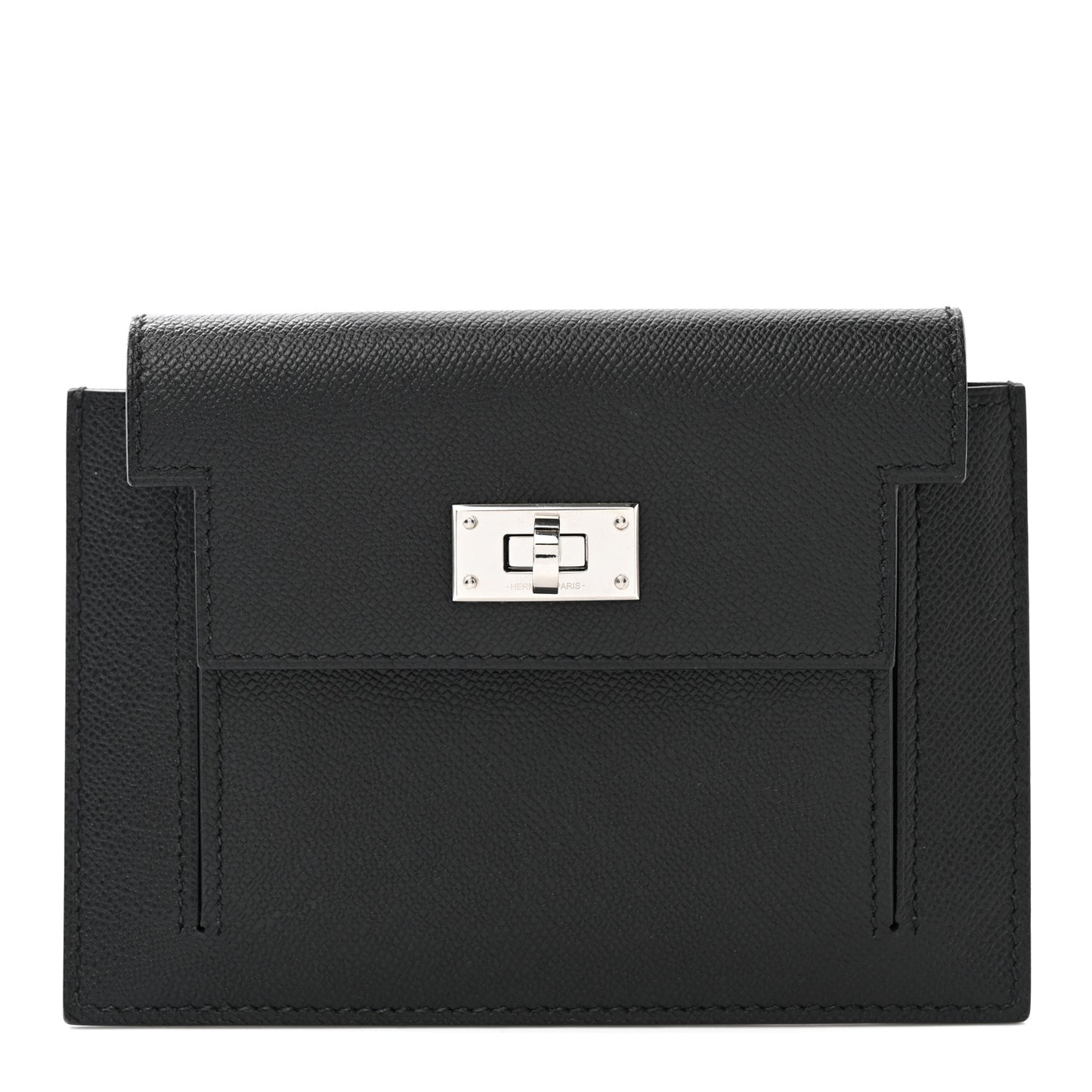 Epsom Kelly Pocket Compact Wallet Black