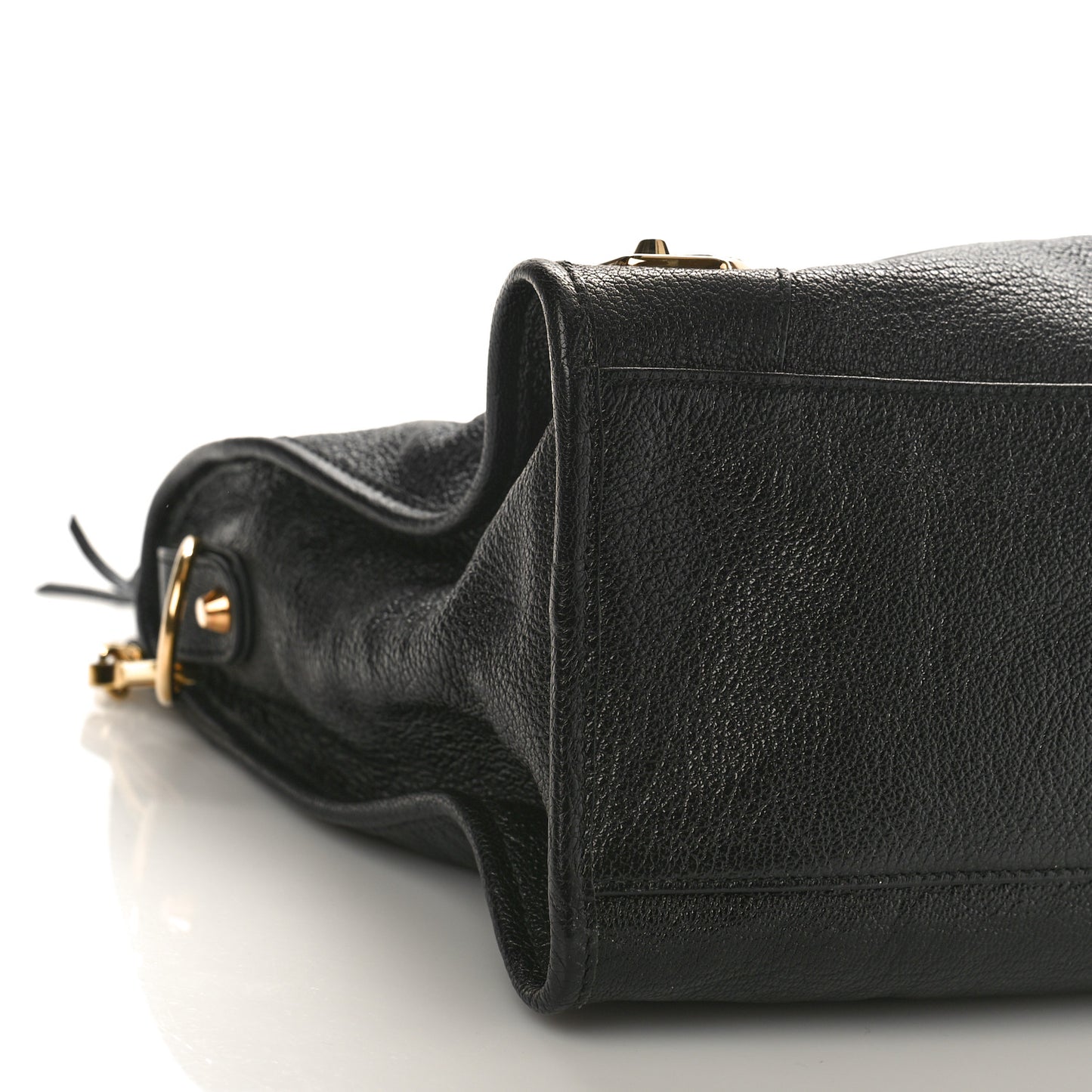 Chevre Gold Metallic Edge Hardware City Black