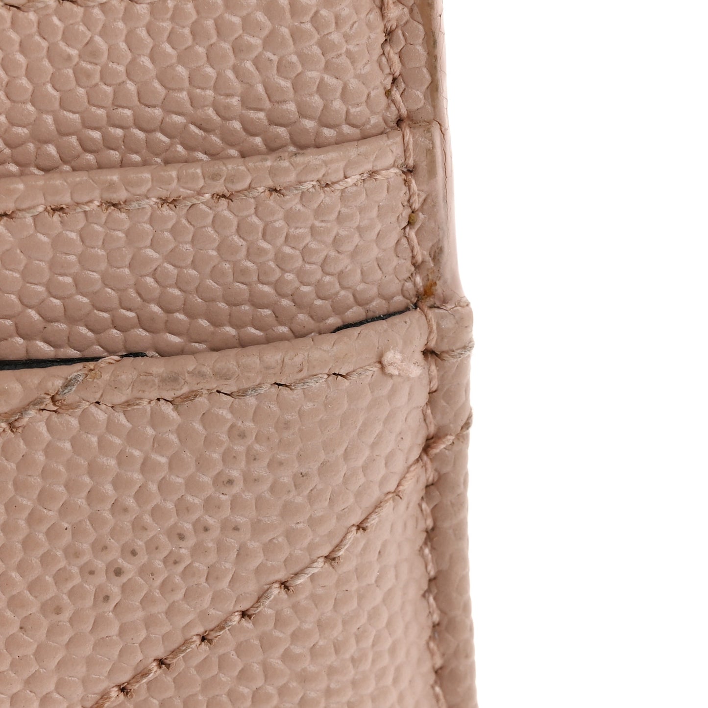 Grain De Poudre Matelasse Chevron Monogram Credit Card Case Pale Pink