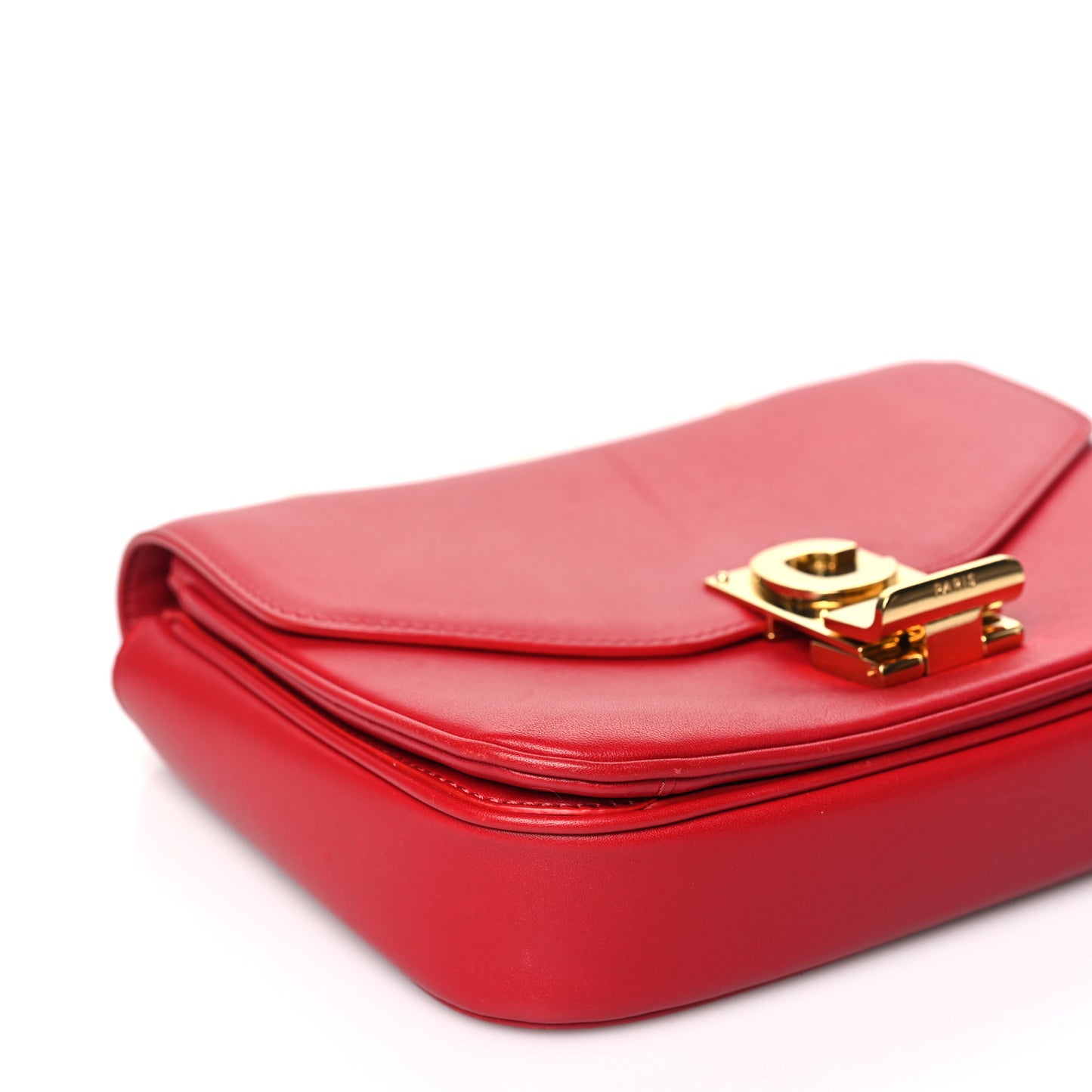 Shiny Calfskin Small C Bag Red