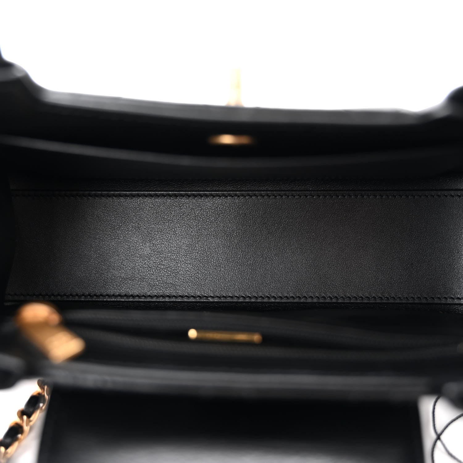 Chanel Shiny Aged Calfskin Quilted Nano Kelly Shopper Black 5 of 11