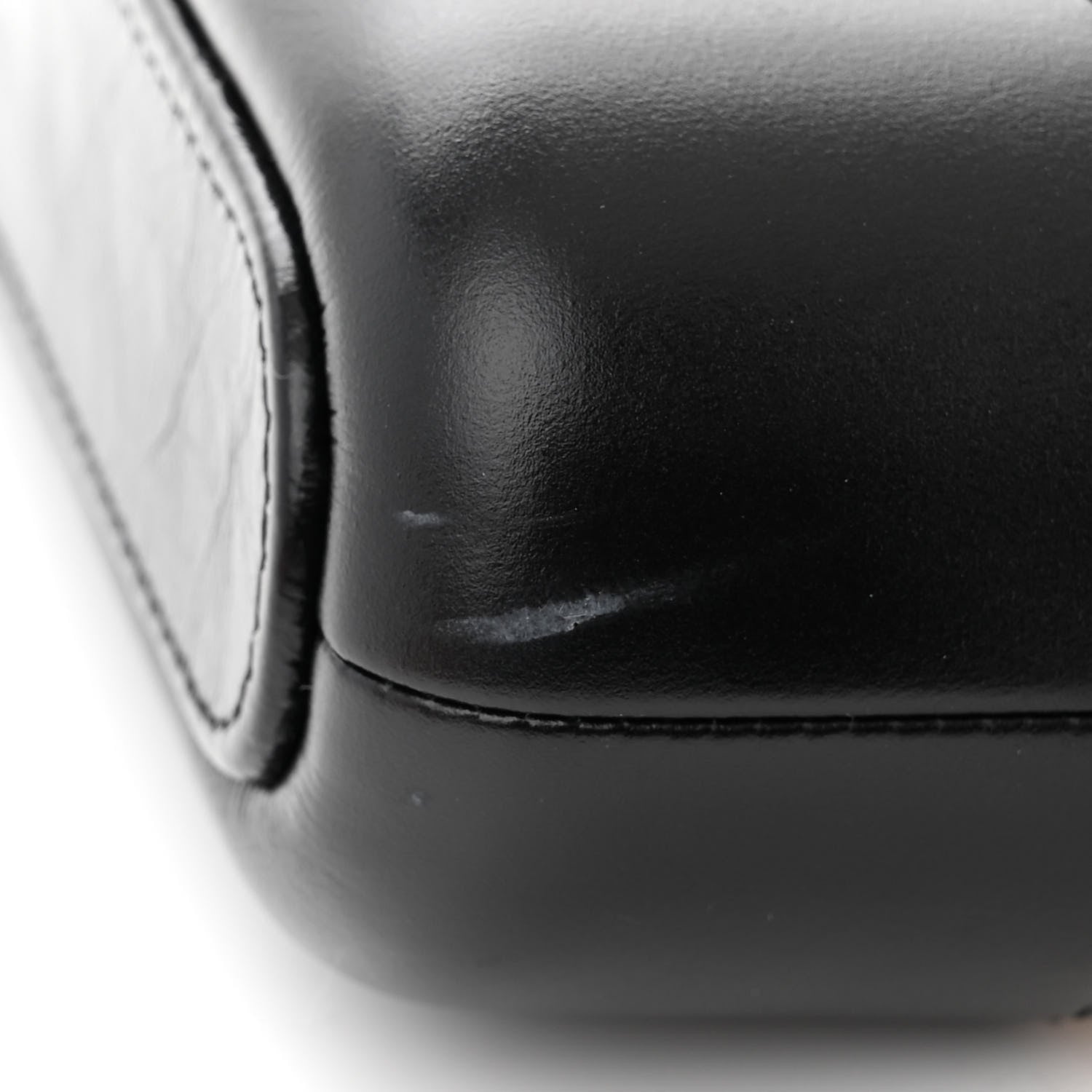 Chanel Aged Calfskin Quilted Small Gabrielle Clutch With Chain Beige Black 13 of 14