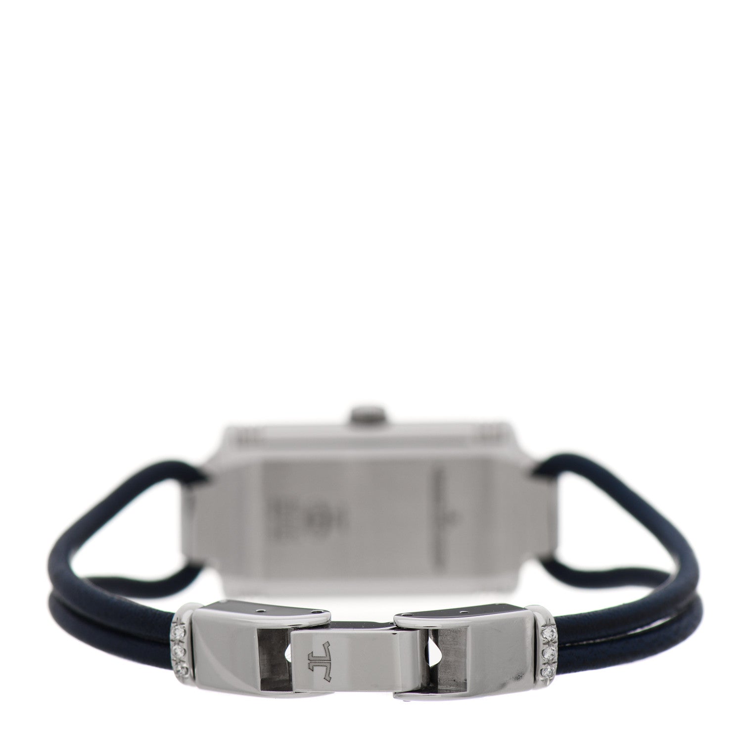 Jaeger-LeCoultre Stainless Steel Calfskin Diamond 16.3mm Reverso One Cordonnet Quartz Watch Blue Q326858J 3 of 5