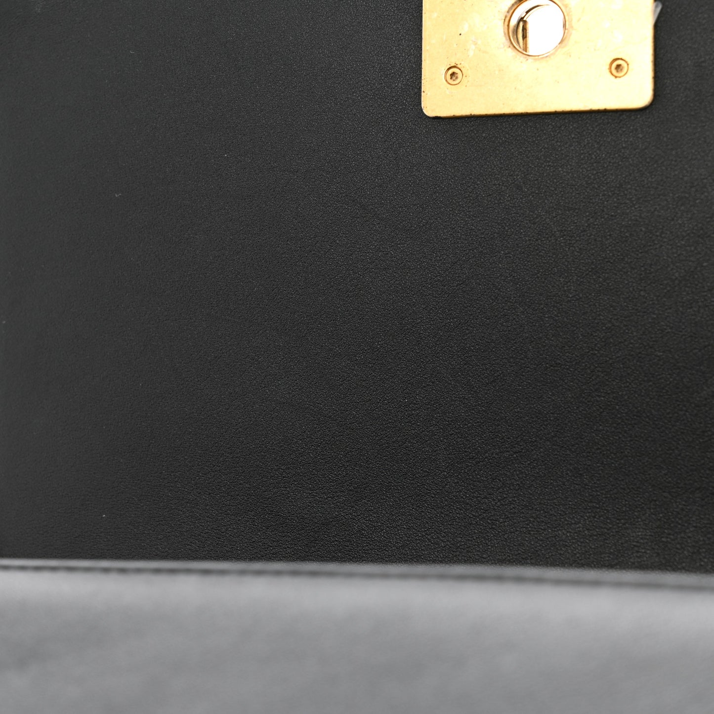 Calfskin Medium Boy Logo Top Handle Flap Black