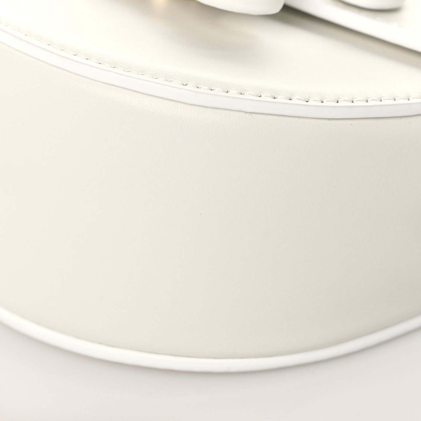 Smooth Calfskin Triomphe Mini Besace Crossbody White