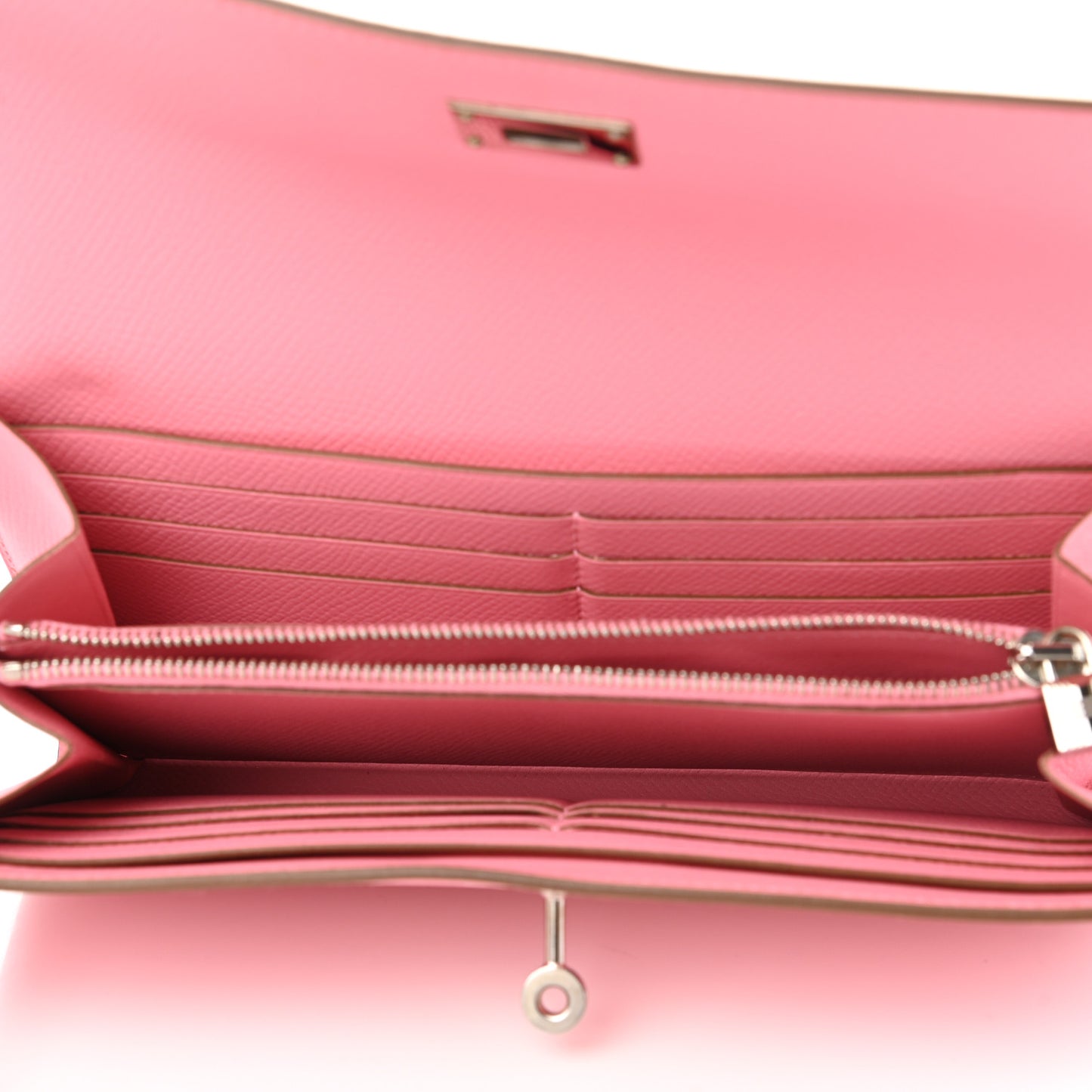 Epsom Kelly Longue Wallet Rose Confetti
