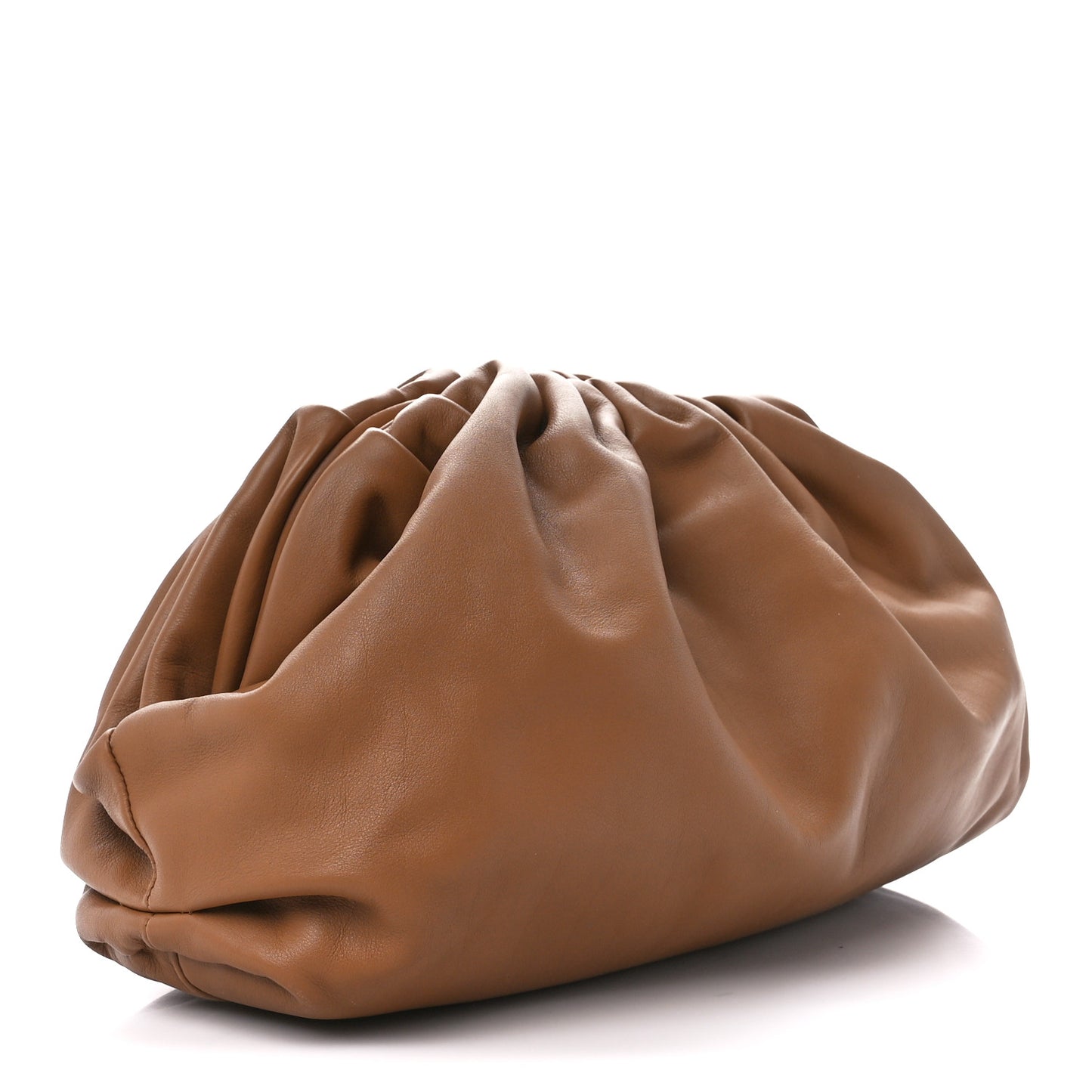 Smooth Butter Calf The Pouch Oversized Clutch Teak