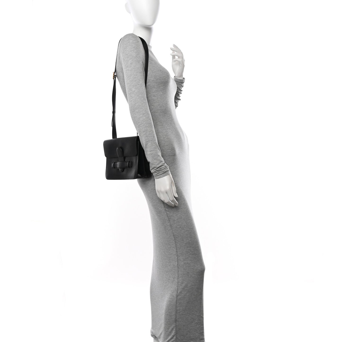 Natural Calfskin Medium Symmetrical Bag Black