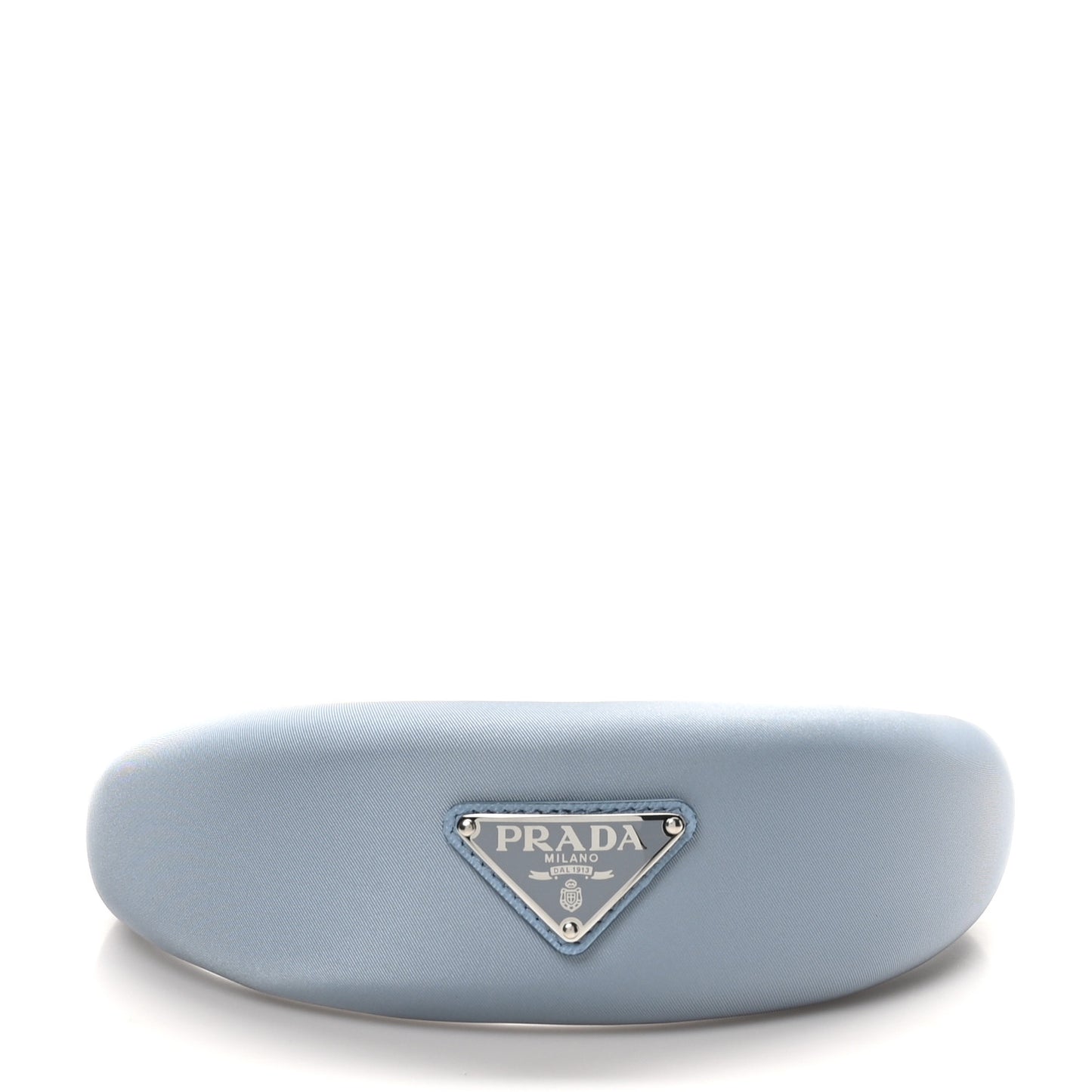 Re-Nylon Triangle Logo Headband Fiordaliso