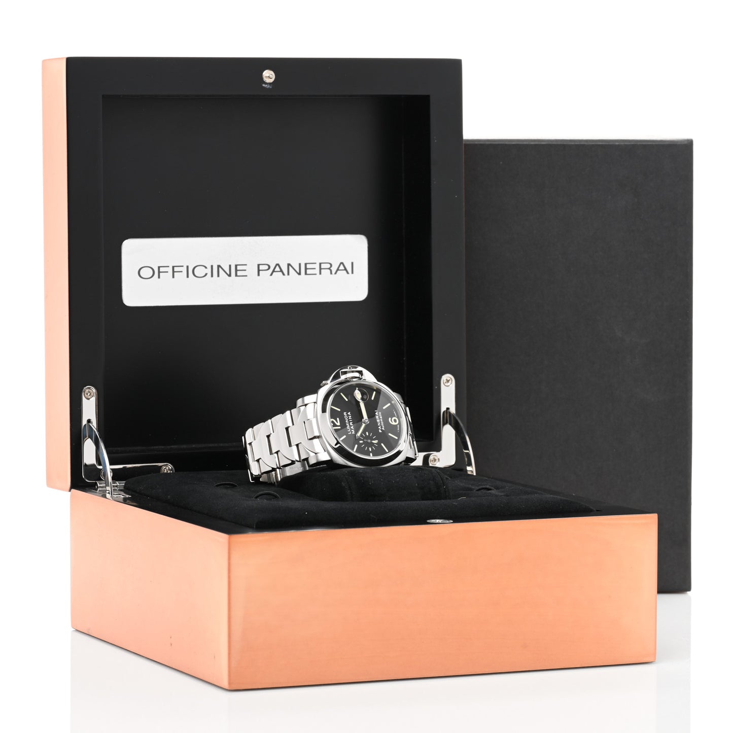 Stainless Steel 44mm Marina Luminor Automatic Watch Black PAM00050