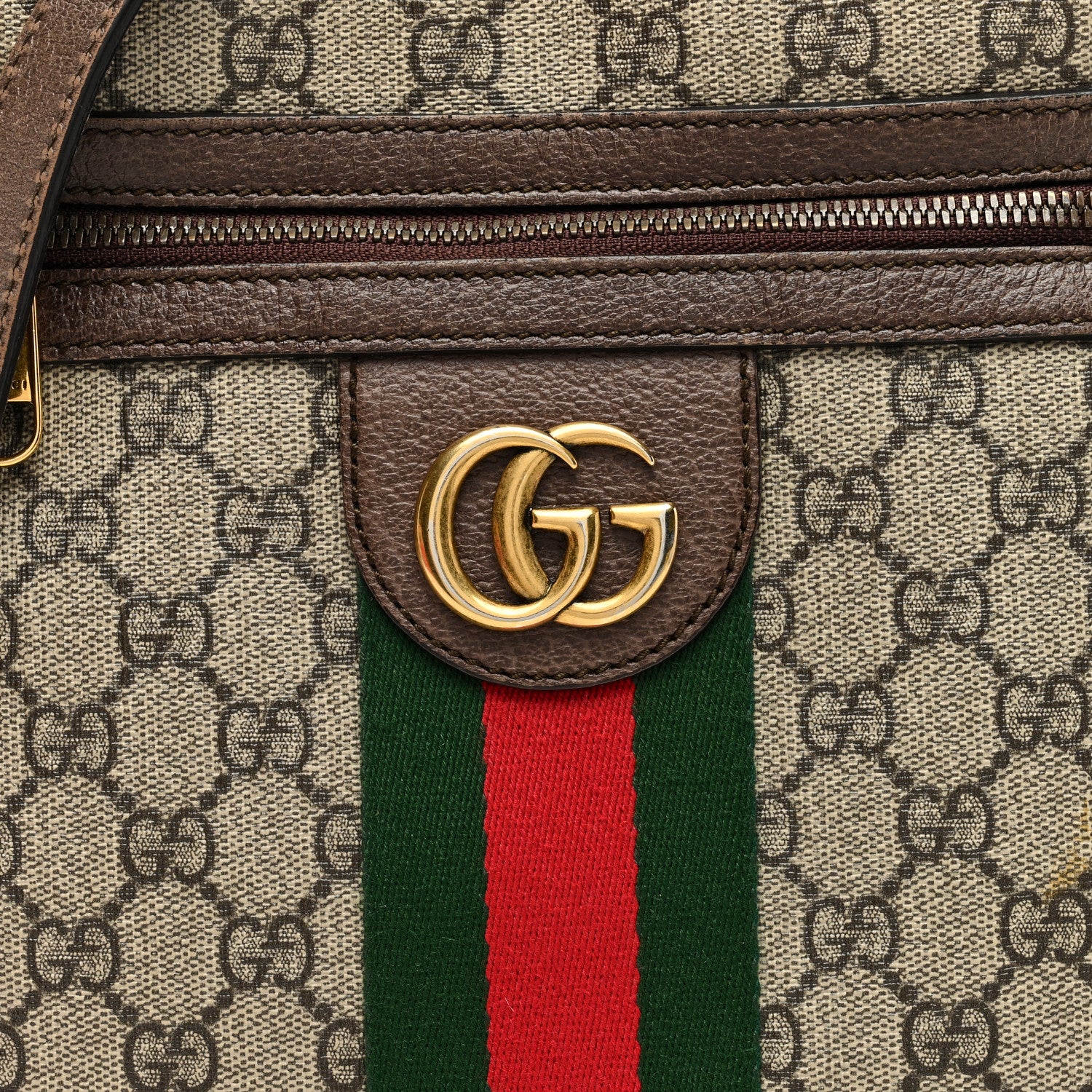 Gucci GG Supreme Monogram Web Small Ophidia Messenger Bag Brown 8 of 10