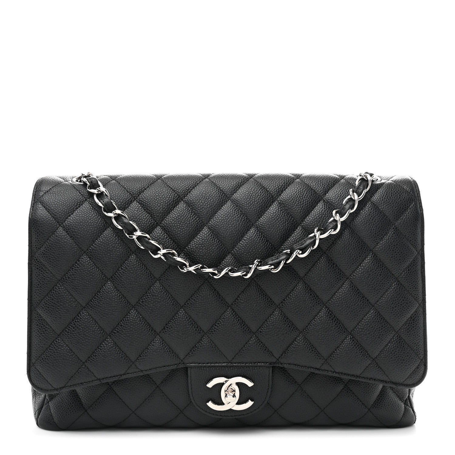 Chanel Caviar Quilted Maxi Double Flap Black 1860284 – FASHIONPHILE