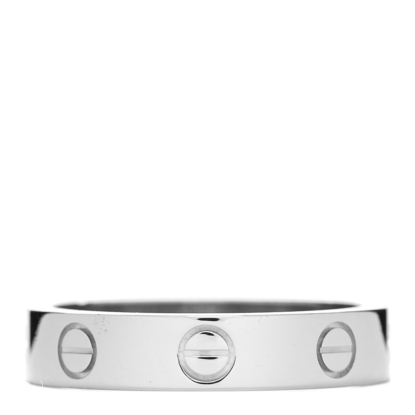 18K White Gold Diamond 4mm LOVE Wedding Band Ring 51 5.75