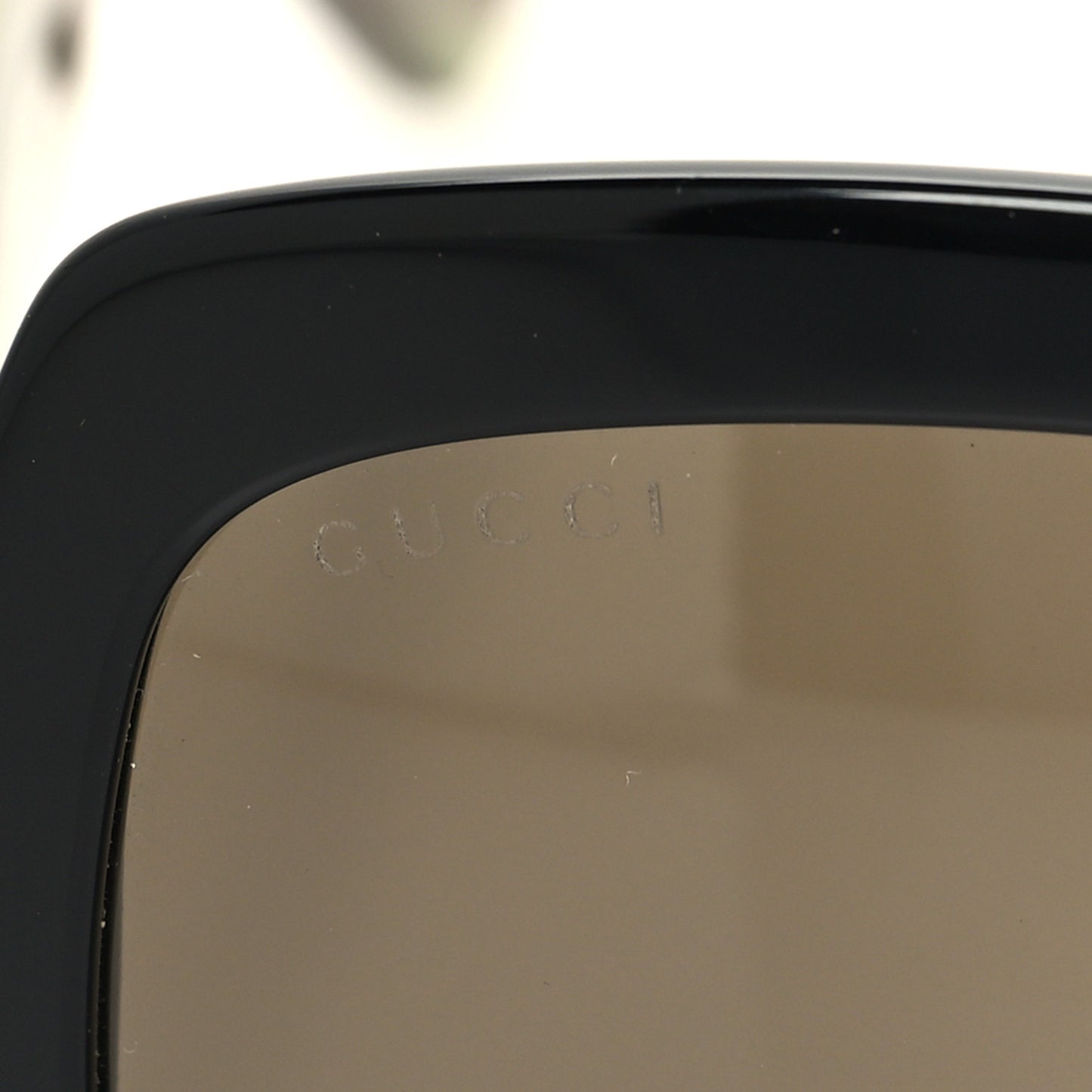 Acetate Square Frame Web Glitter Sunglasses GG0036S Black Green