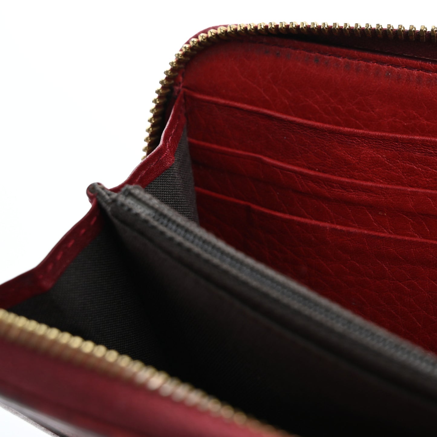 Zucca Zip Around Wallet Red