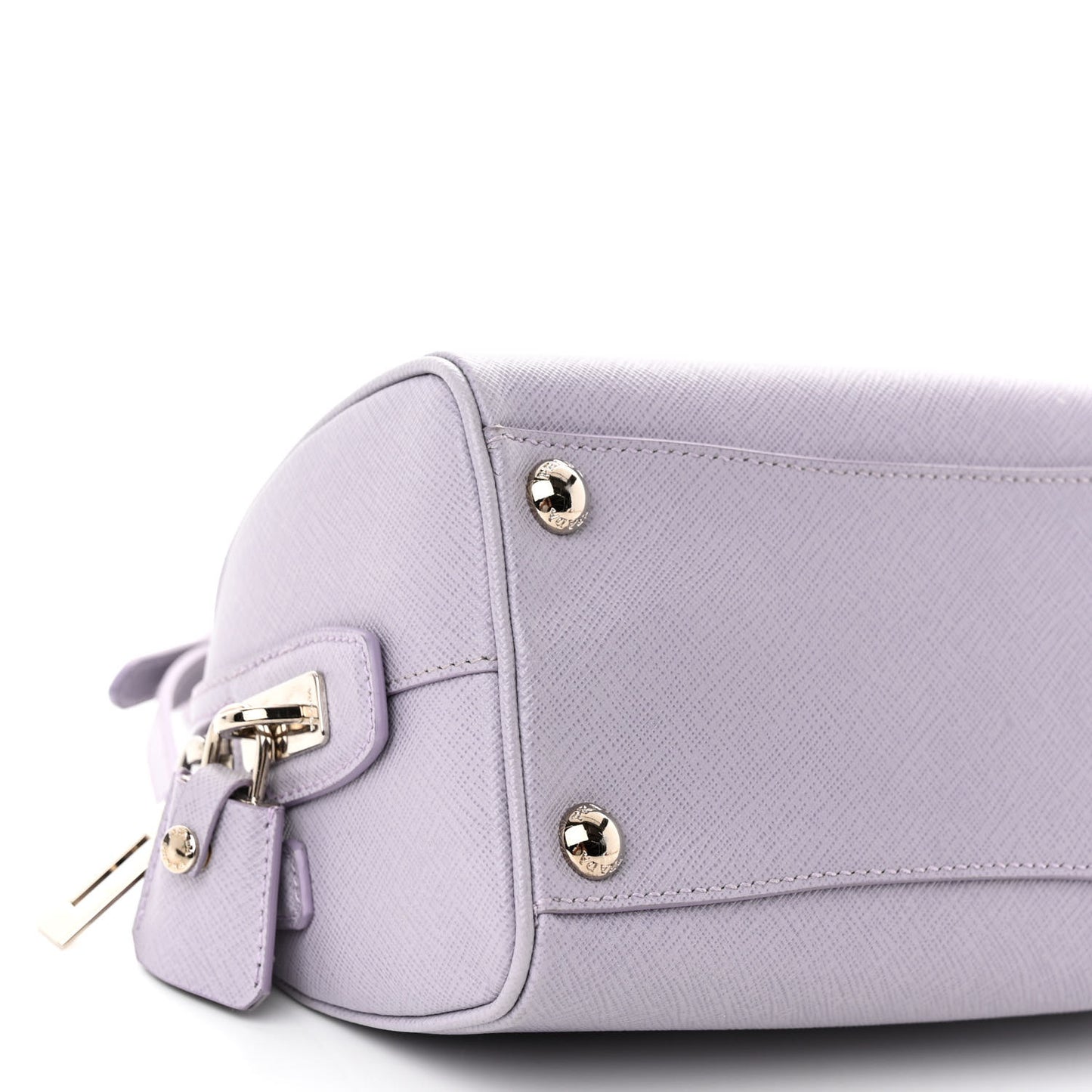 Saffiano Lux Top Handle Crossbody Bag Glicine