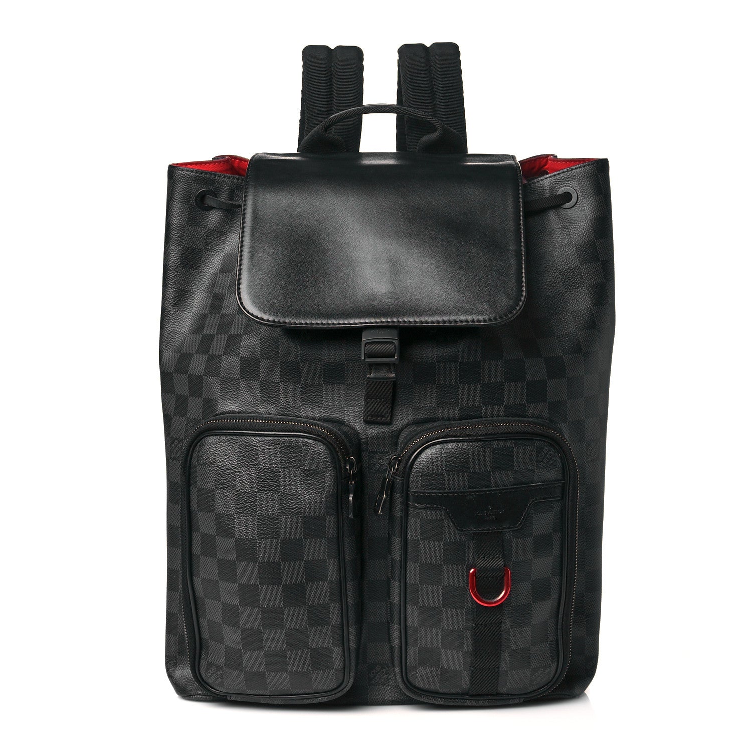 black and red louis vuitton backpack Louis Vuitton Damier Graphite Utility Backpack Red 1040641 – FASHIONPHILE