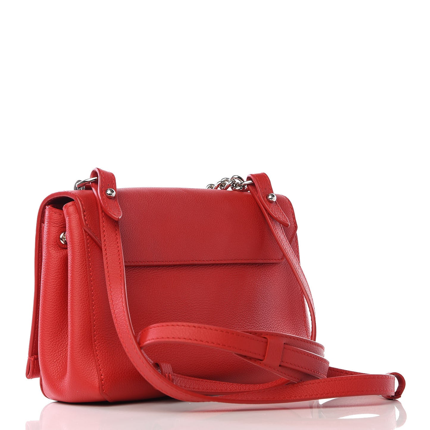 Calfskin Lockme II Chain Bag BB Rubis