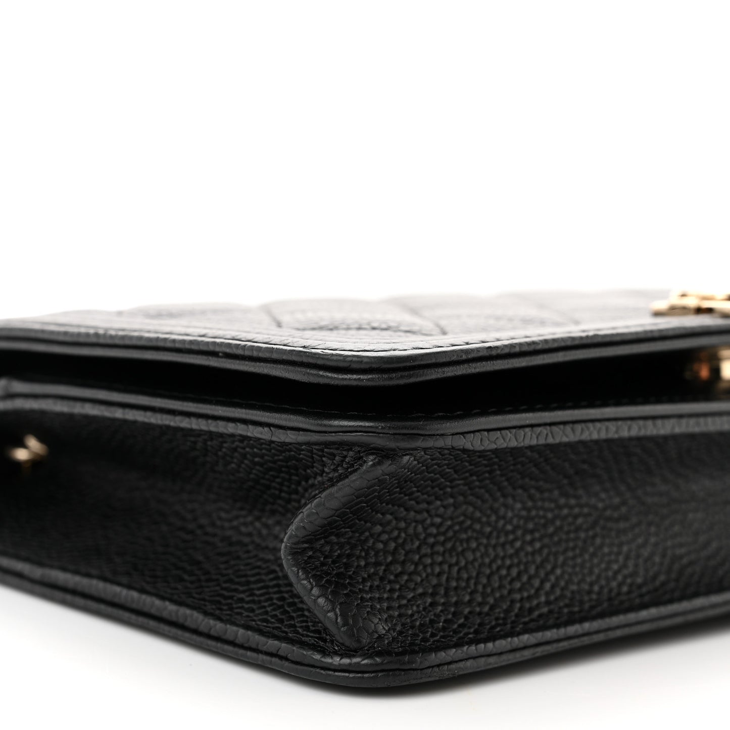Caviar Quilted Boy Wallet On Chain WOC Black