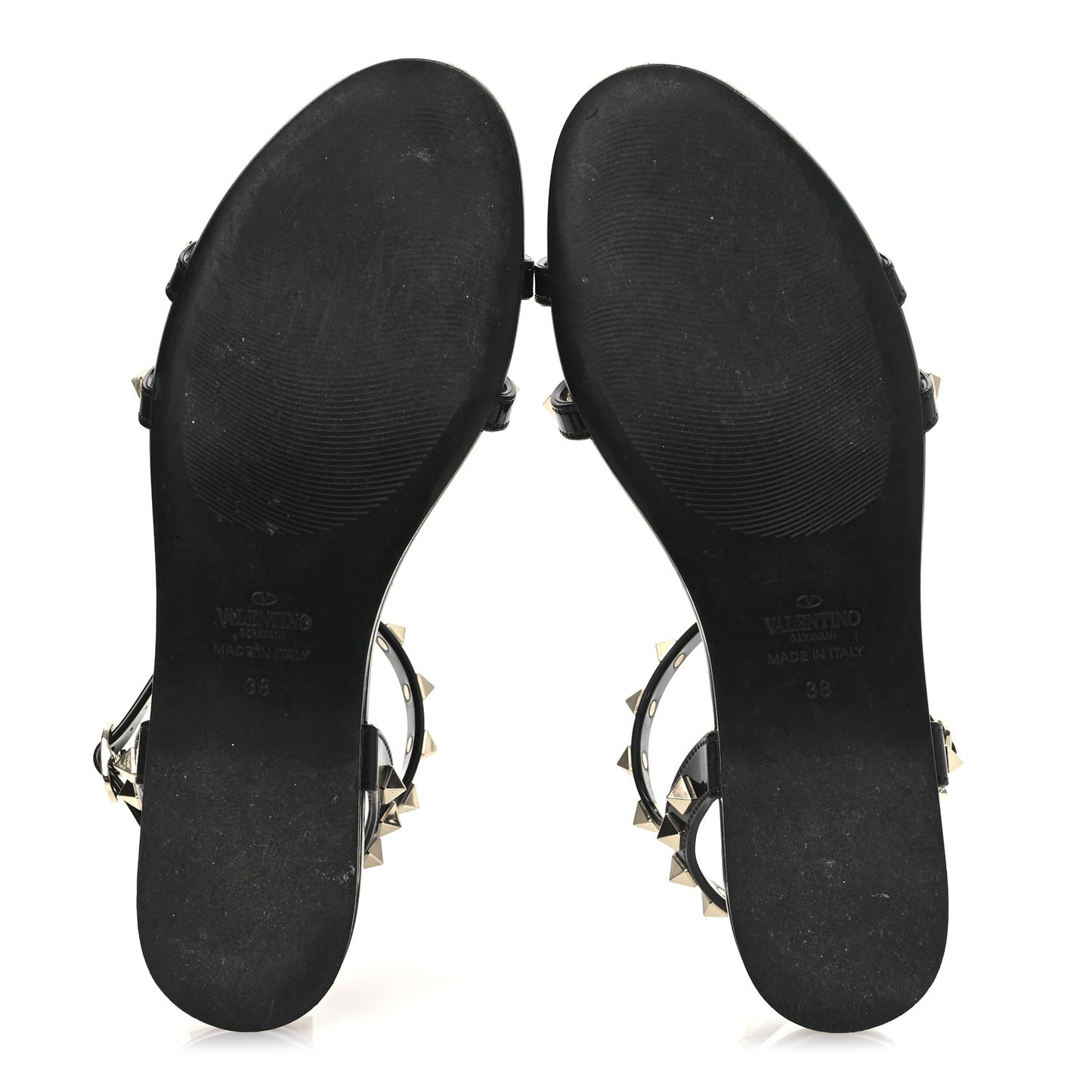 PVC Jelly Rockstud Caged Sandals 39 Black
