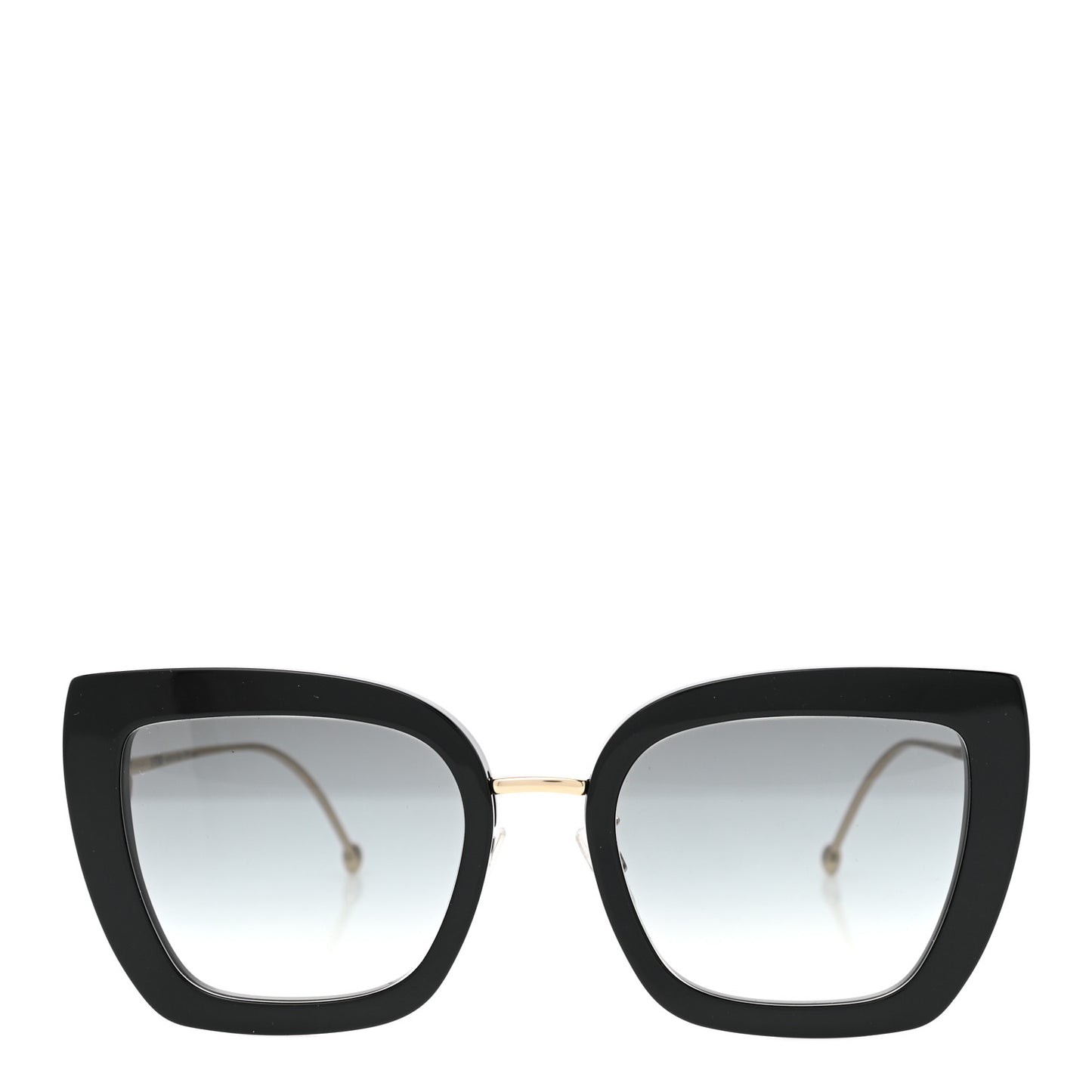 Acetate Metal F is Fendi Square Cat Eye Sunglasses FF 0424/F/S Black