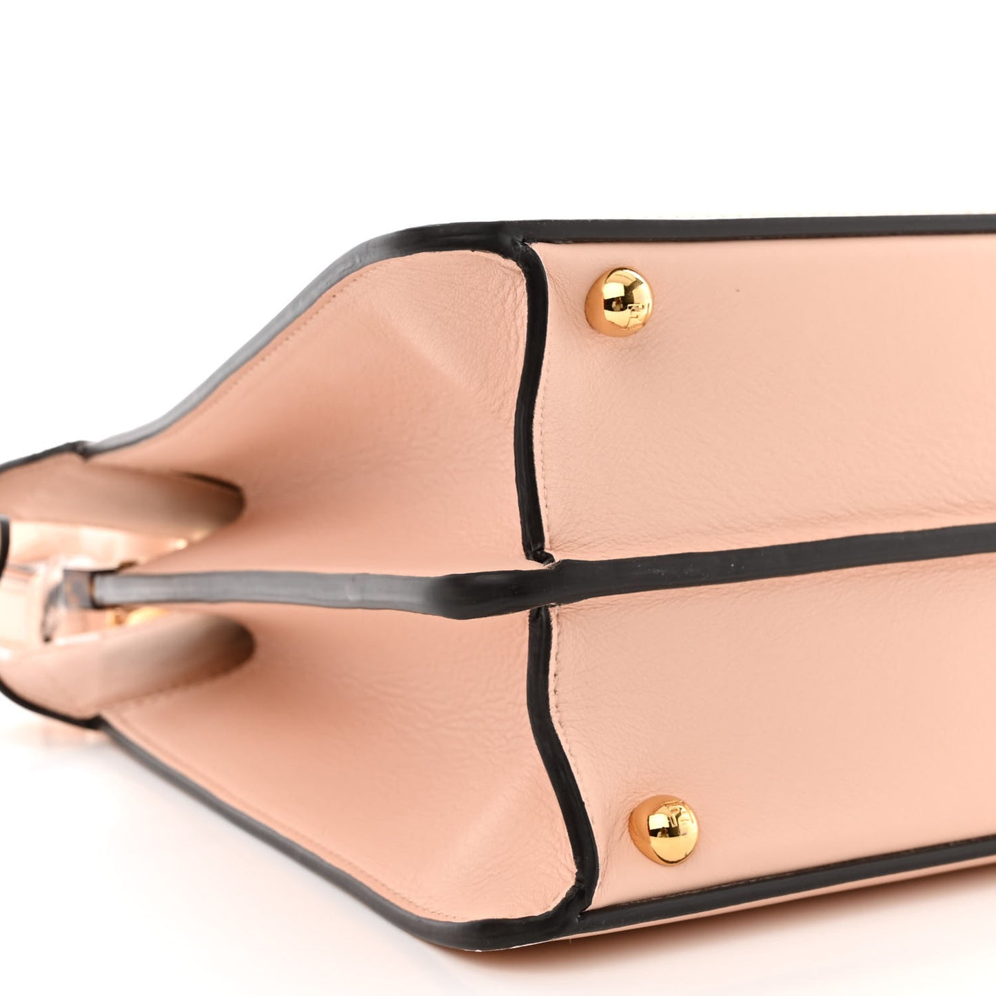 Vitello Seta Shiny Nappa Plexiglass Medium Peekaboo I SEE U Satchel Light Rose
