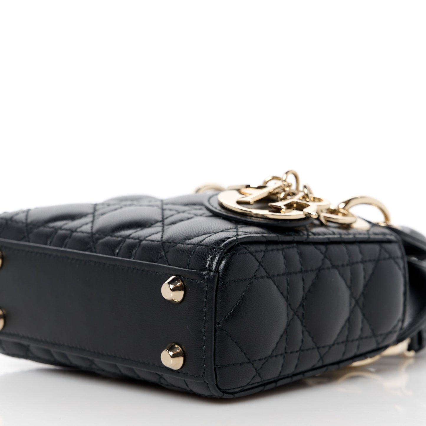 Lambskin Cannage Micro Lady Dior Black