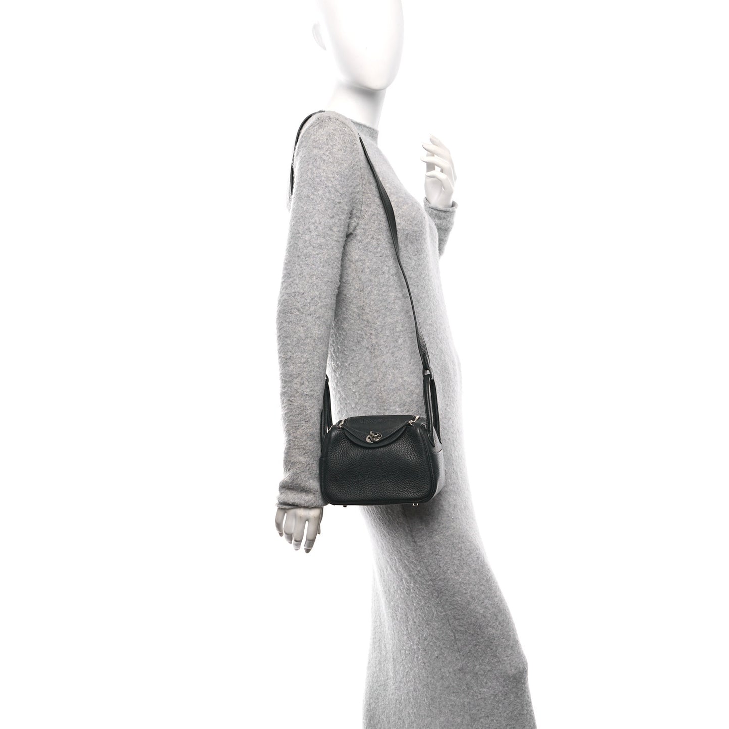 Taurillon Clemence Mini Lindy 20 Black