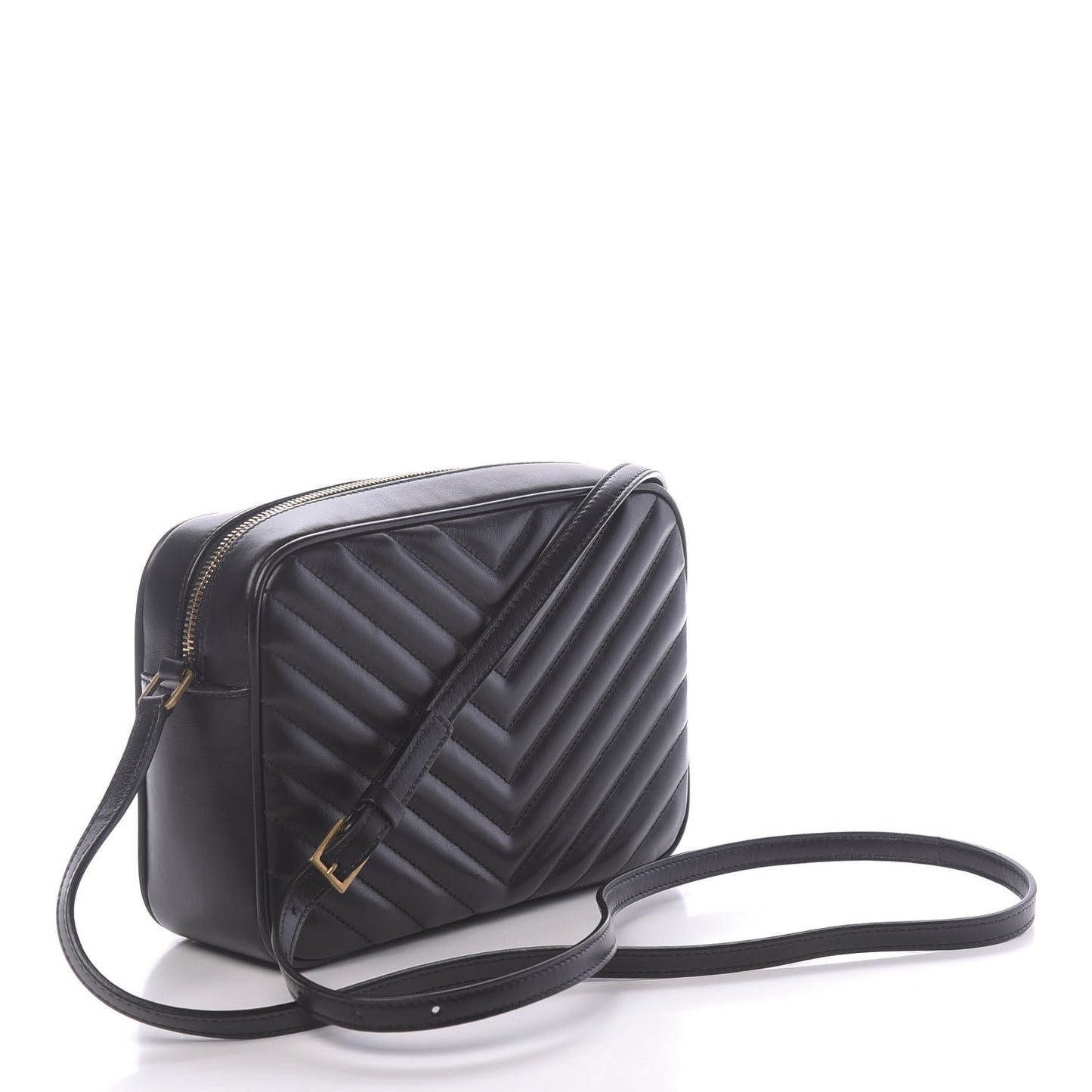 Calfskin Matelasse Monogram Lou Camera Bag Black