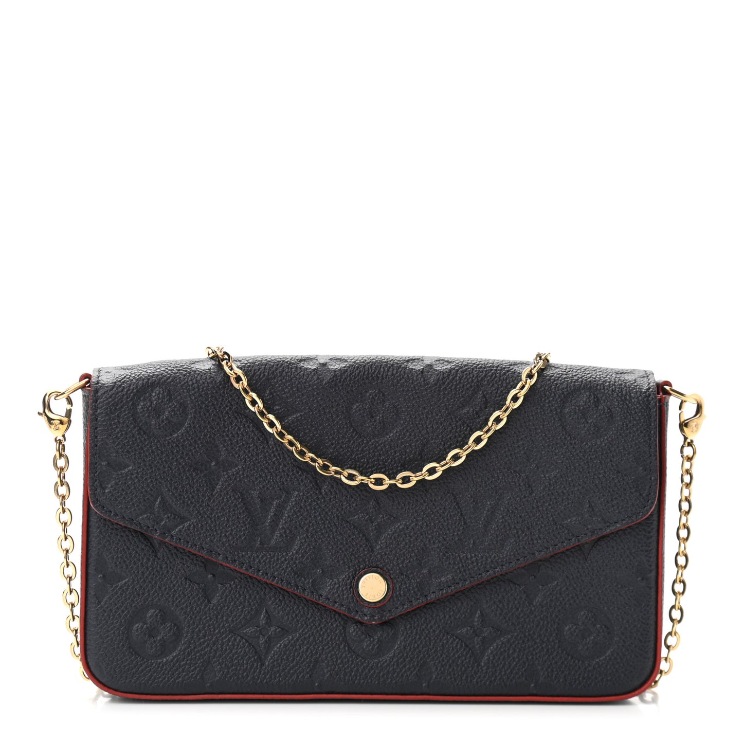 Empreinte Pochette Felicie Chain Wallet Marine Rouge