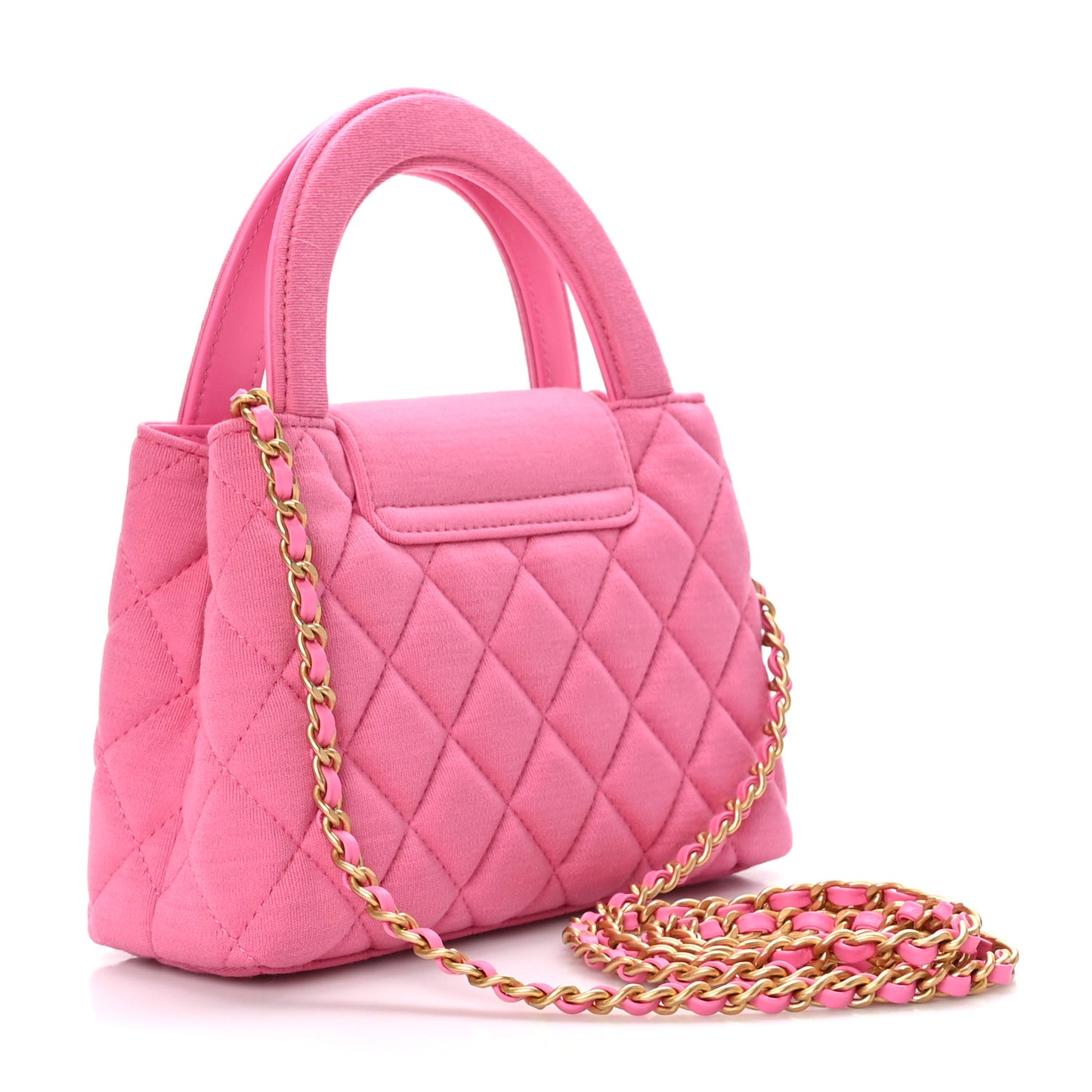 Jersey Quilted Nano Kelly Shopper Pink