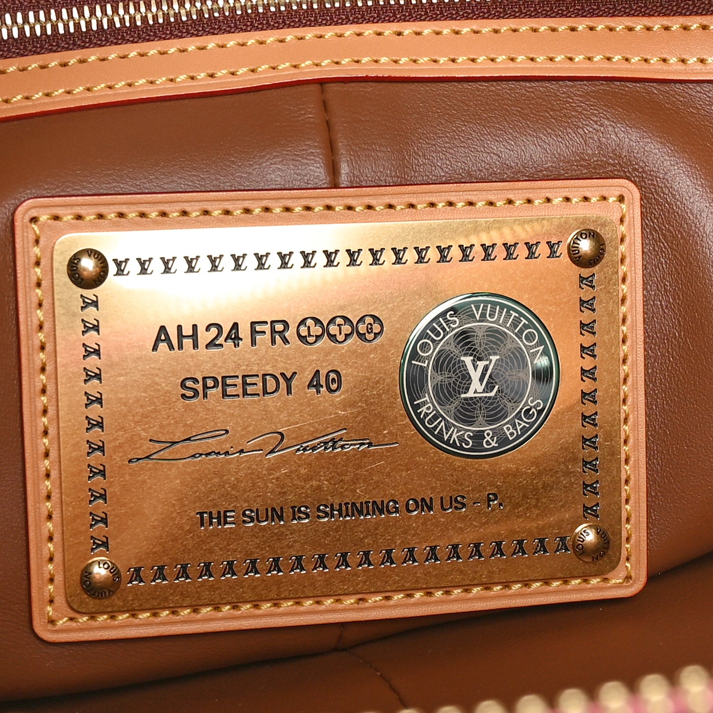 Calfskin Monogram Speedy P9 Bandouliere 40 Agate