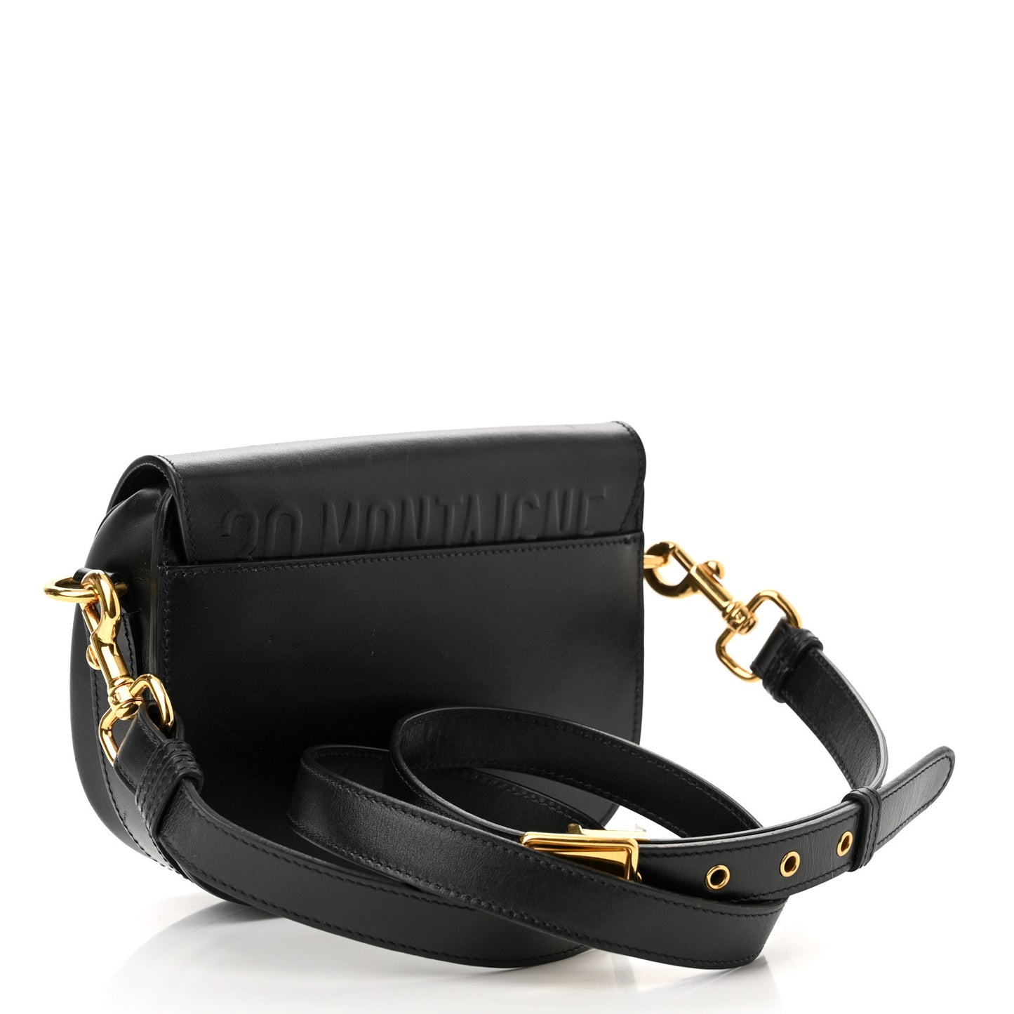 Box Calfskin Small Bobby Flap Black