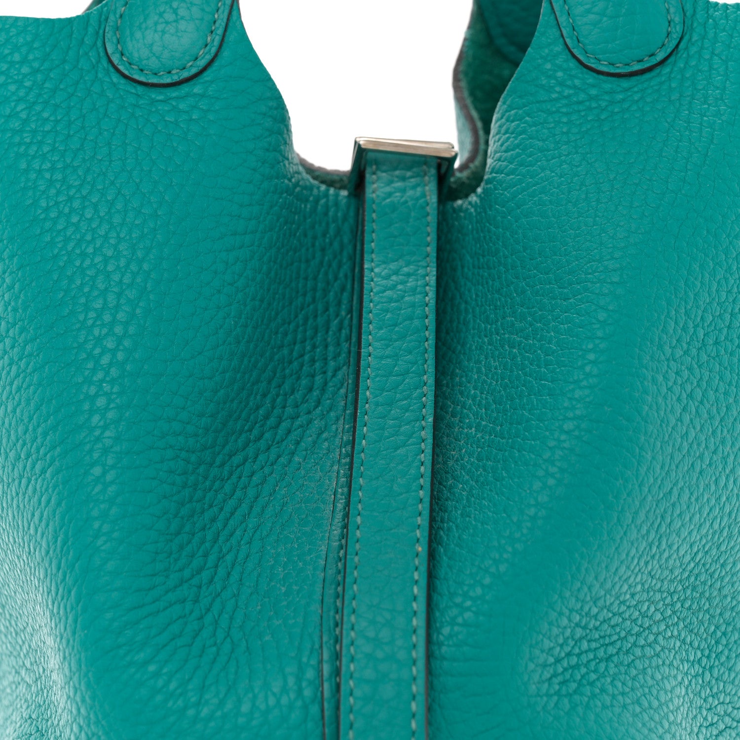Hermes Taurillon Clemence Picotin Lock 18 PM Bleu Paon 8 of 10