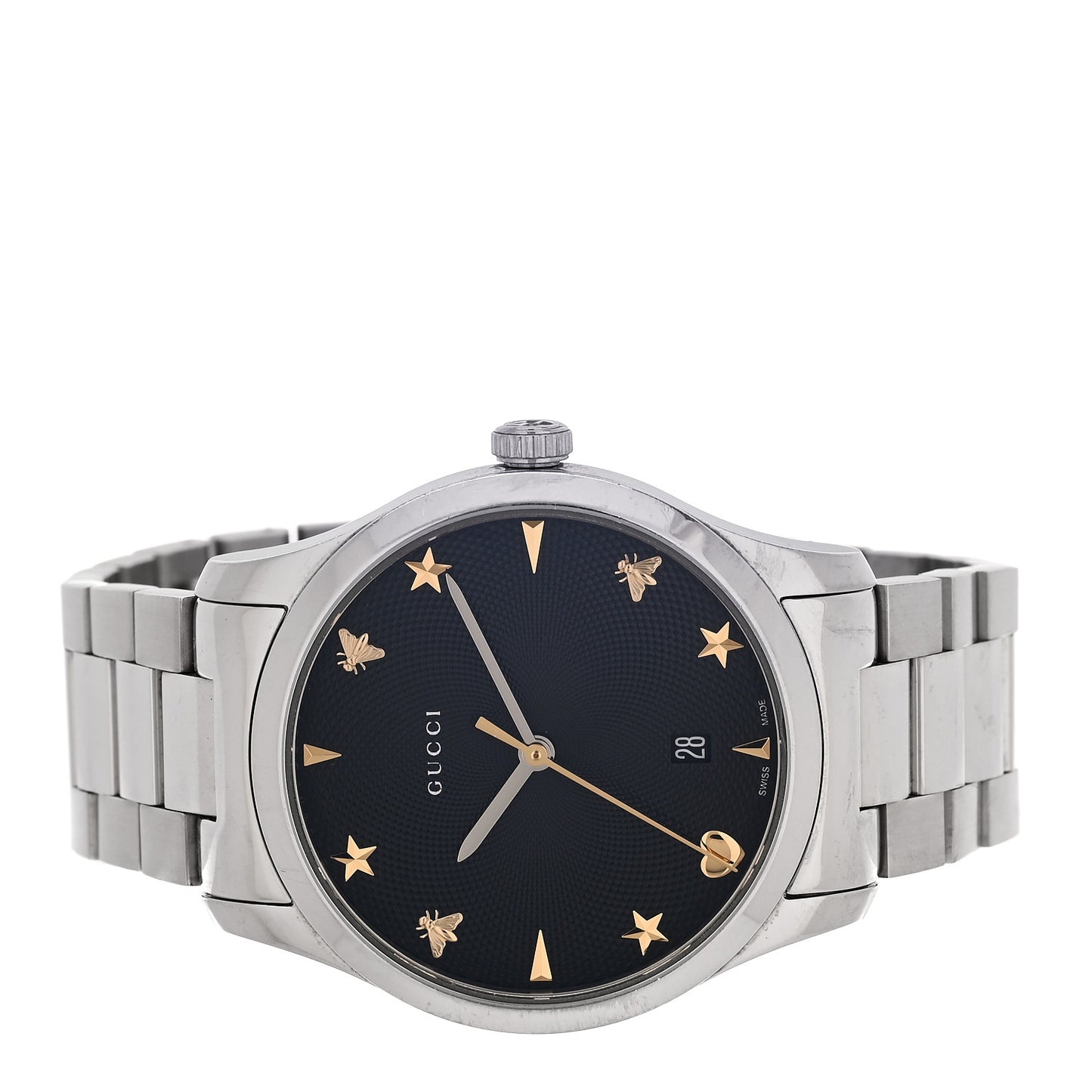 Stainless Steel 38mm G-Timeless Charm Quartz Watch Black