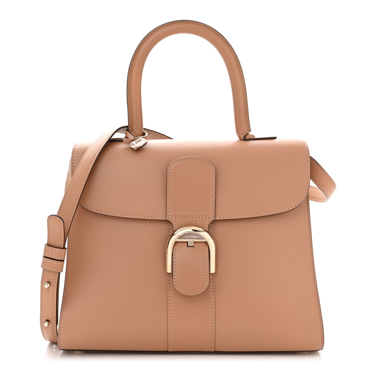Delvaux Box Calfskin MM Brillant Satchel Tender Beige 1 of 10