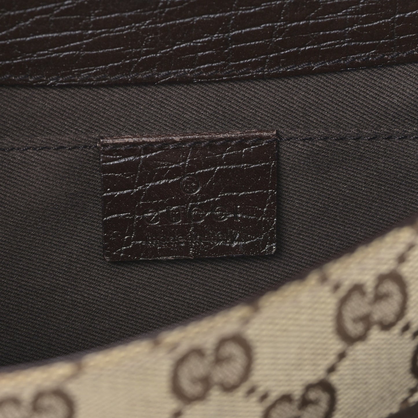 Monogram Horsebit Clutch Dark Brown