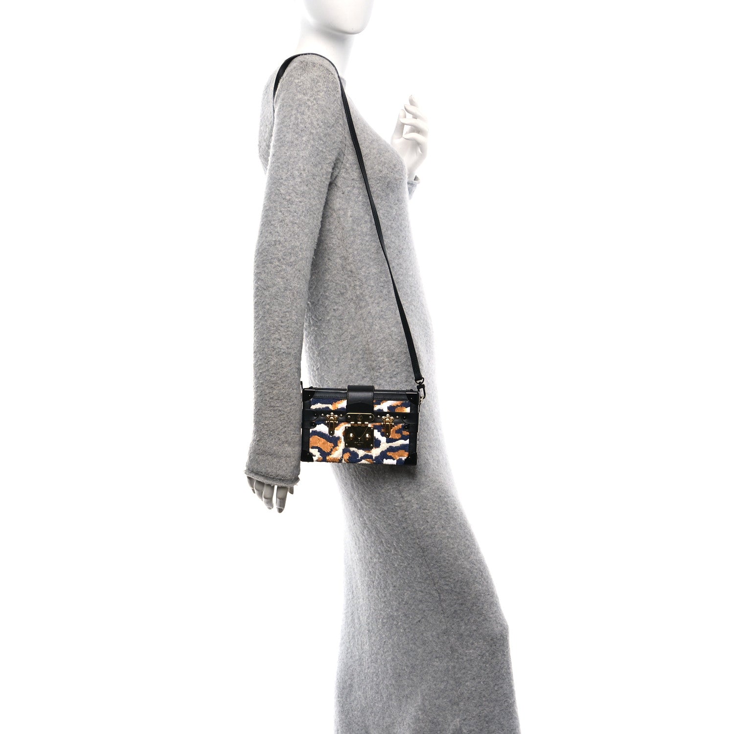 Louis Vuitton Sequins Leopard Petite Malle Black Navy 2 of 9