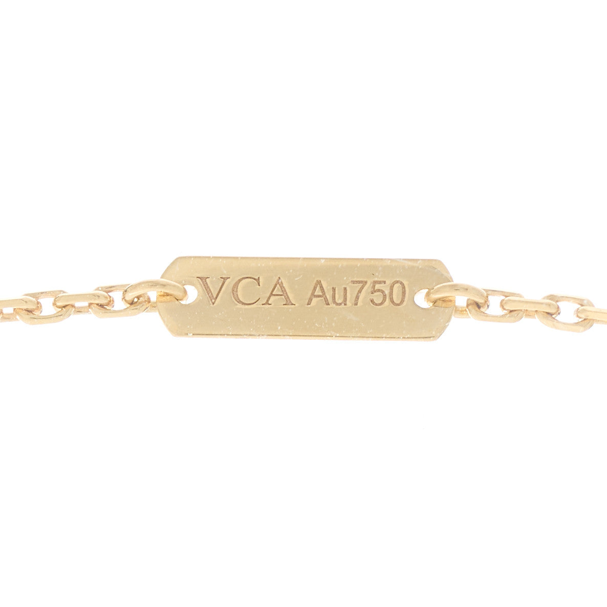 18K Yellow Gold Carnelian Vintage Alhambra Pendant Necklace