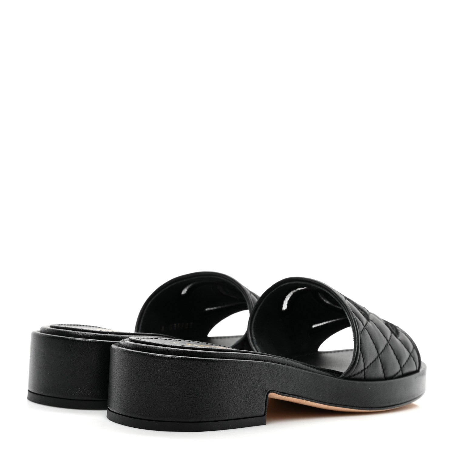 Chanel Lambskin Quilted CC Mules 38 Black 4 of 8