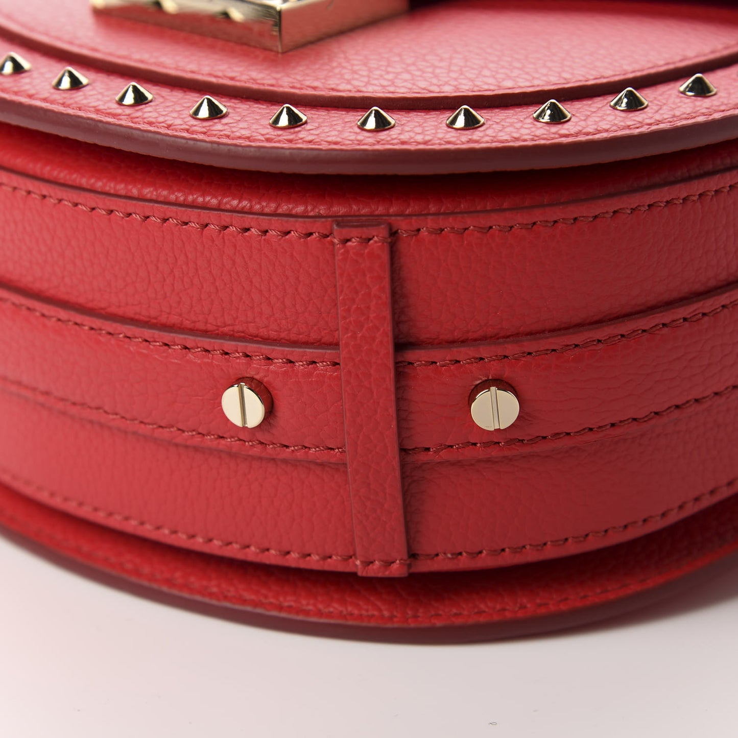 Calfskin Mini Patricia Studded Crossbody Bag Red