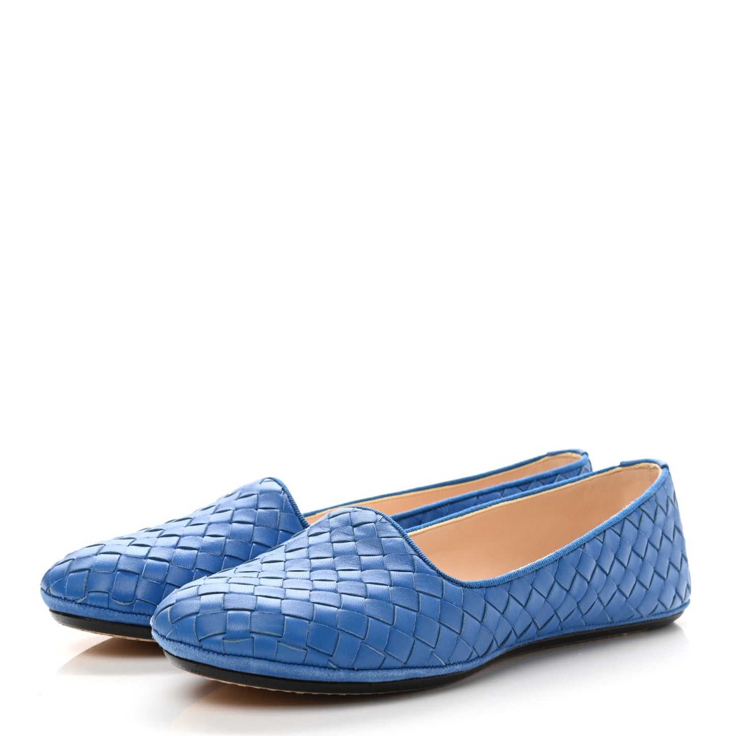 Nappa Intrecciato Flats 36.5 Bleuette