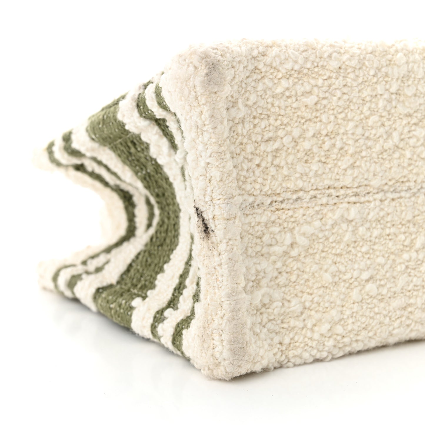 Stripe Triomphe Small Cabas Thais Khaki Tan