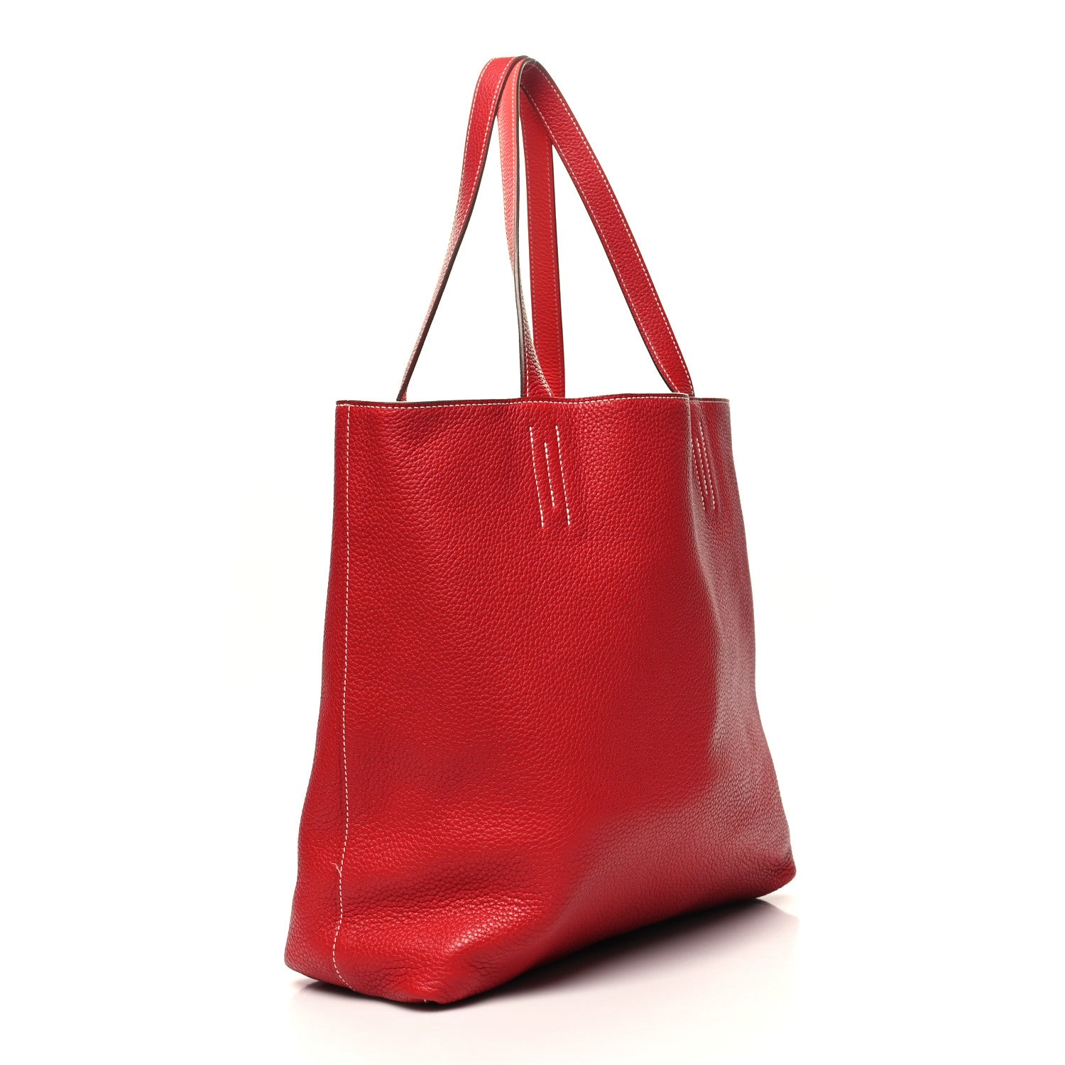 Hermes Taurillon Clemence Double Sens 36 Reversible Tote Peony Sanguine 11 of 16