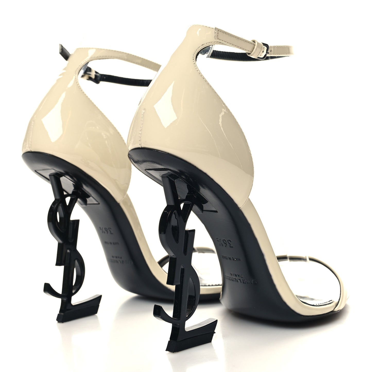 Patent Calfskin Opyum 110 Sandals 36.5 Neutro