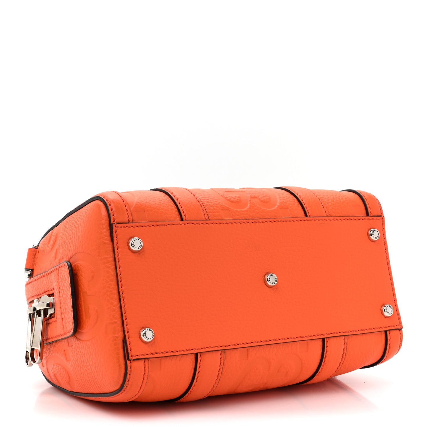 Piuma Calfskin Jumbo GG Embossed Mini Duffle Bag Good Orange