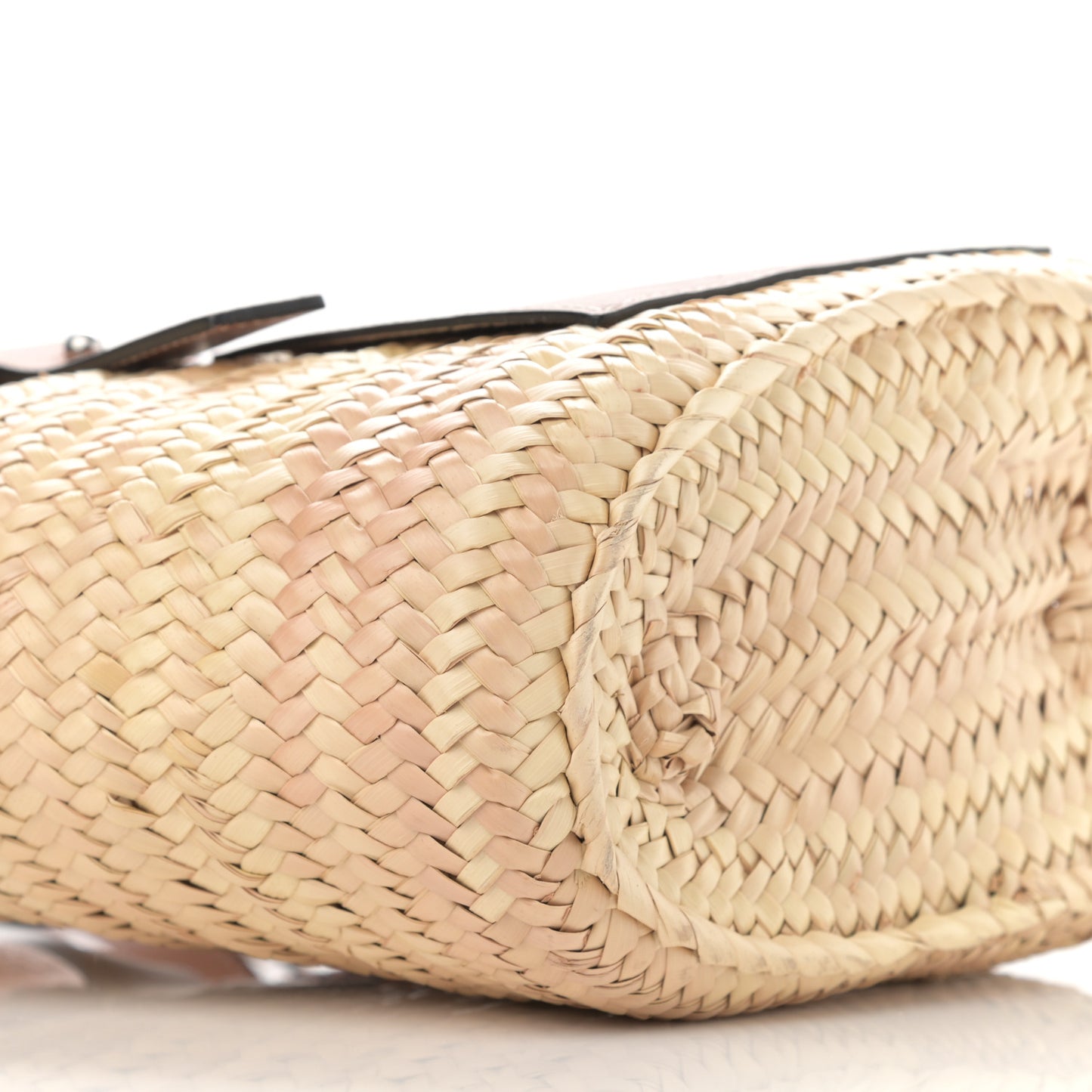 Raffia Small Basket Tote Bag Natural Tan