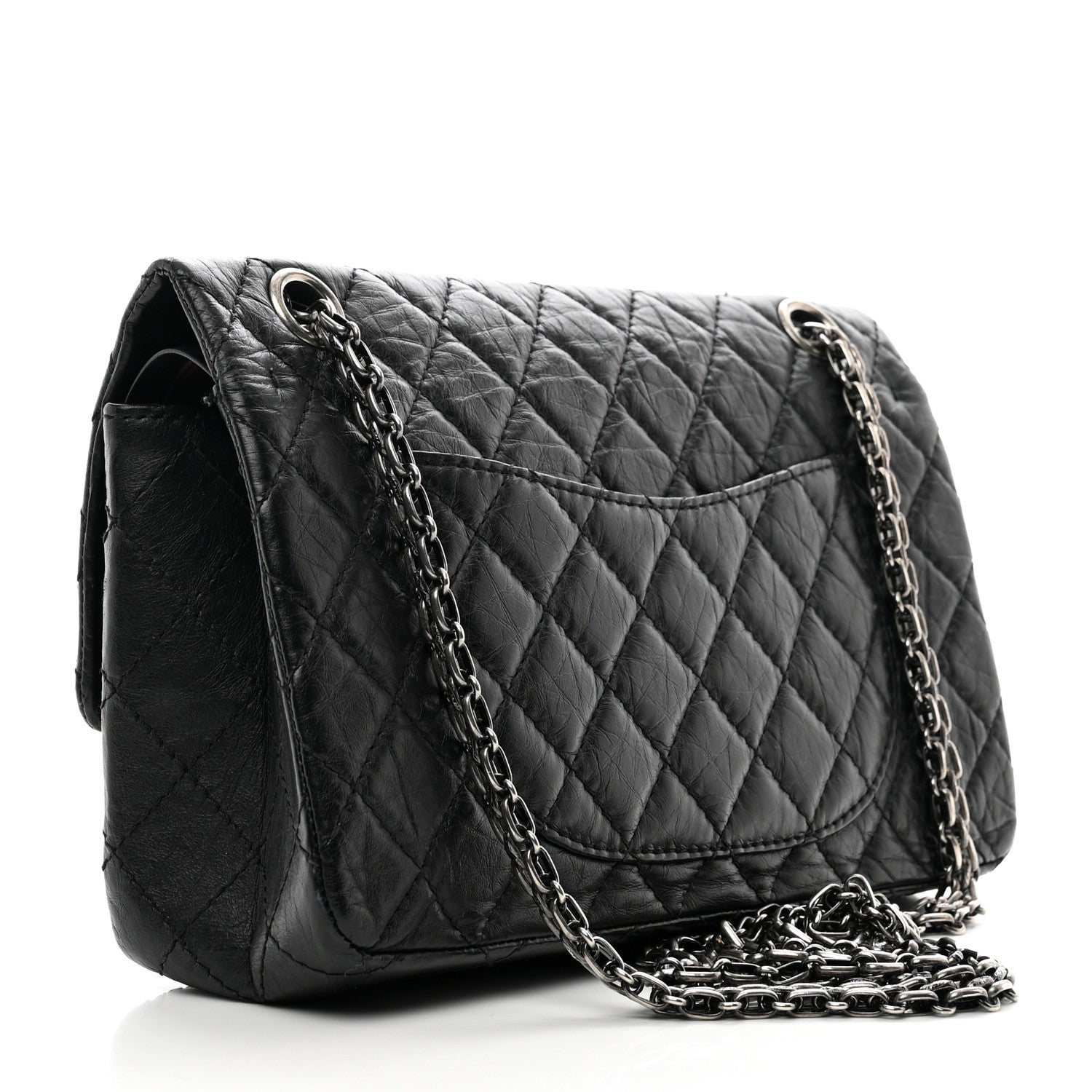 Chanel Aged Calfskin Quilted 2.55 Reissue 225 Flap Black 3 of 13