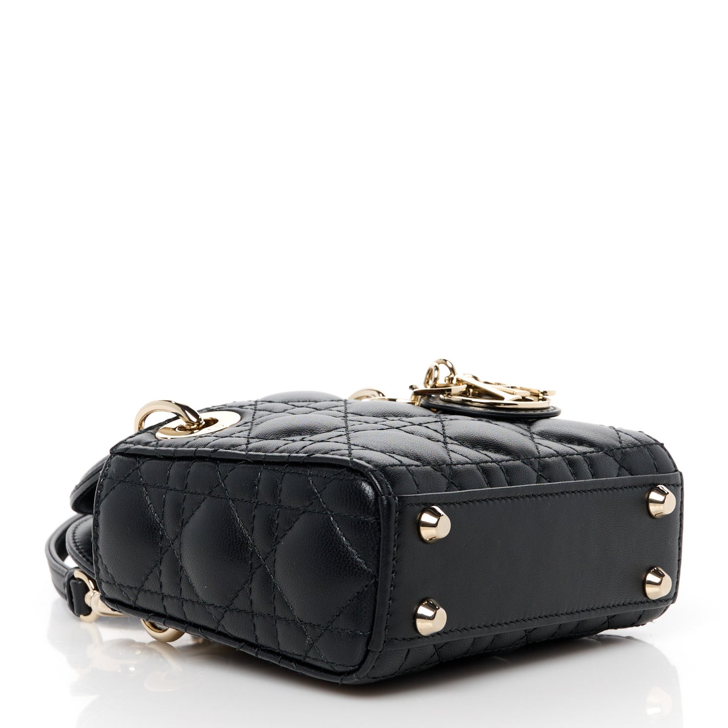 Lambskin Cannage Micro Lady Dior Black