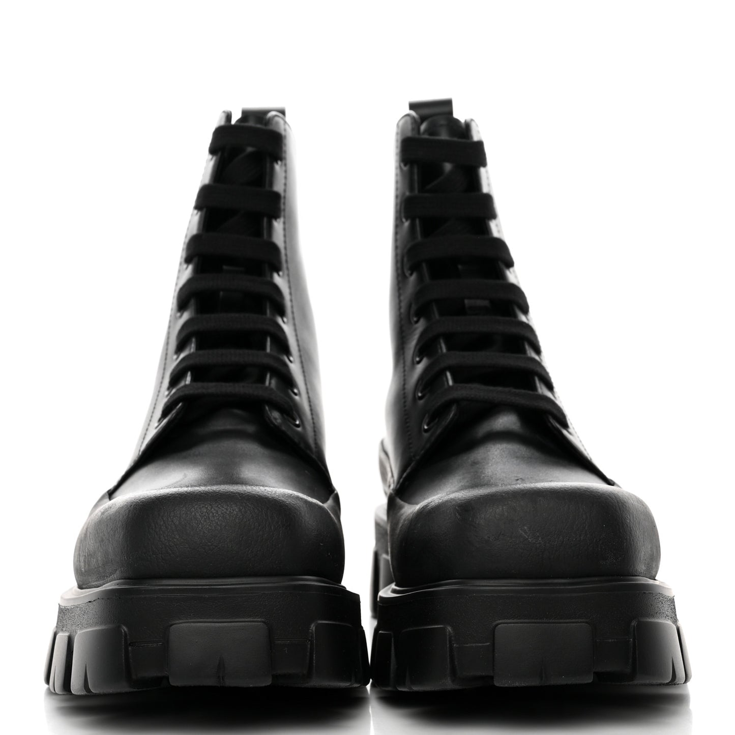 Vitello Mens Lug Sole 45mm Combat Boots 9 Black